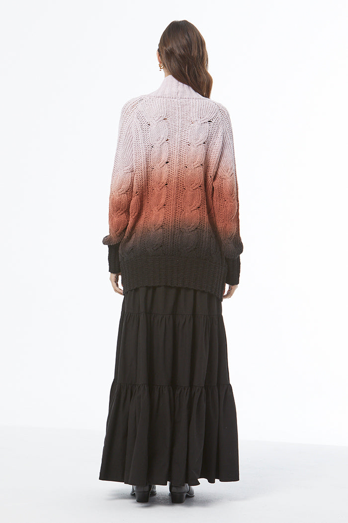 Jimmy Cable Cardi // Antique Violet Ombre