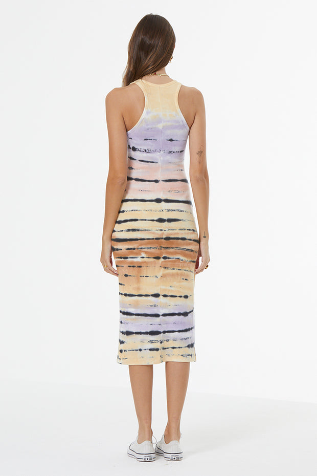 Iggy Rib Midi Dress // Dusty Iris Calico Wash