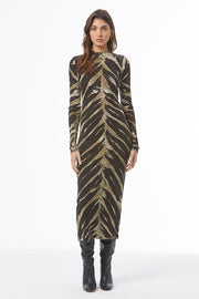 Dax Midi Dress // Black Savannah Wash