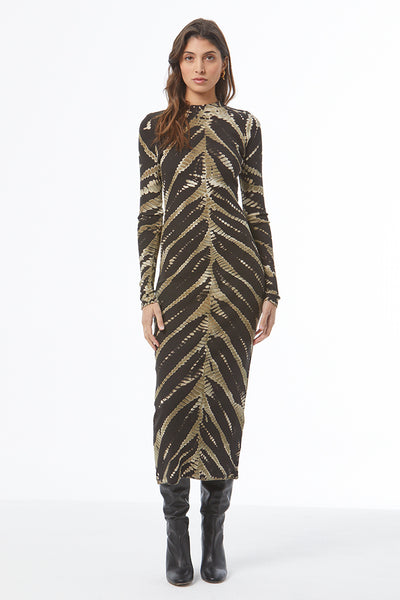 Dax Midi Dress // Black Savannah Wash
