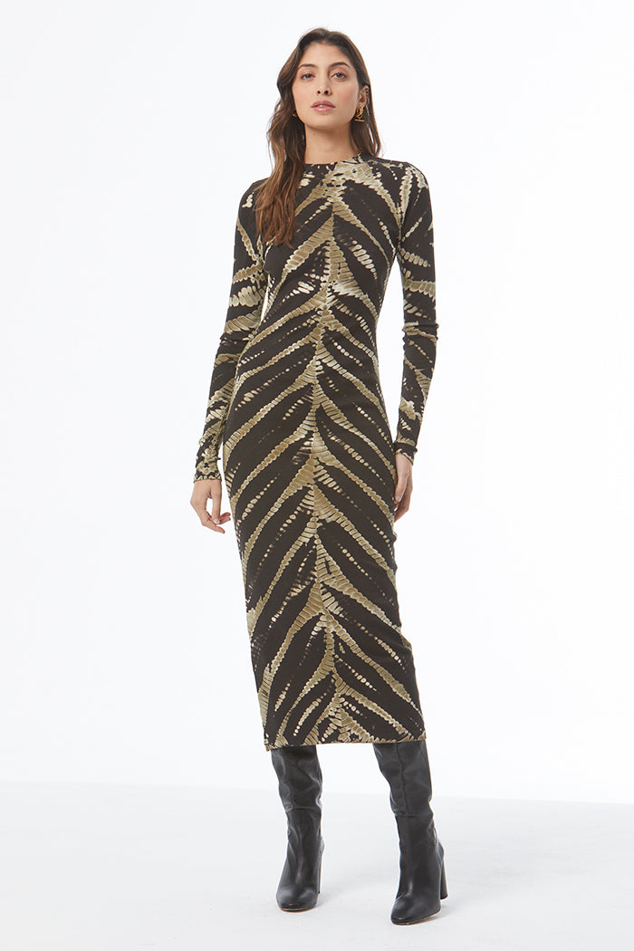 Dax Midi Dress // Black Savannah Wash