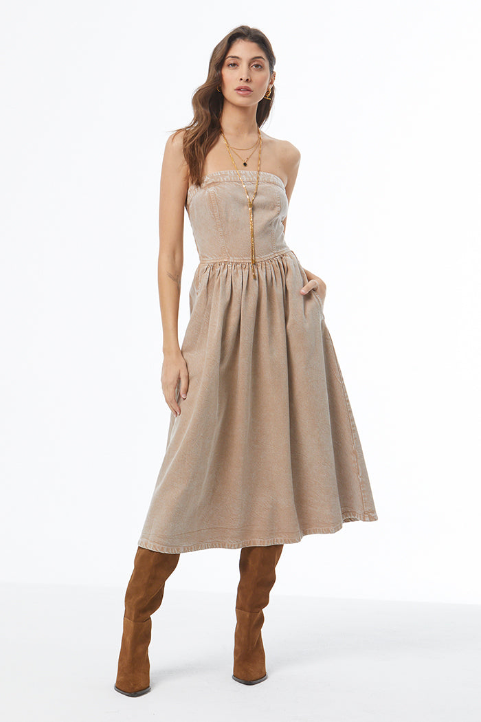 Donna Day Dress // Shiitake Mineral Wash