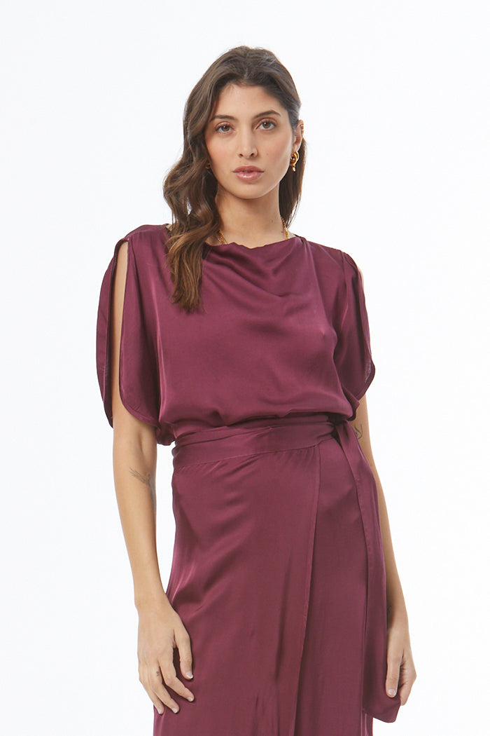 Rumi Top // Cherry Lacquer