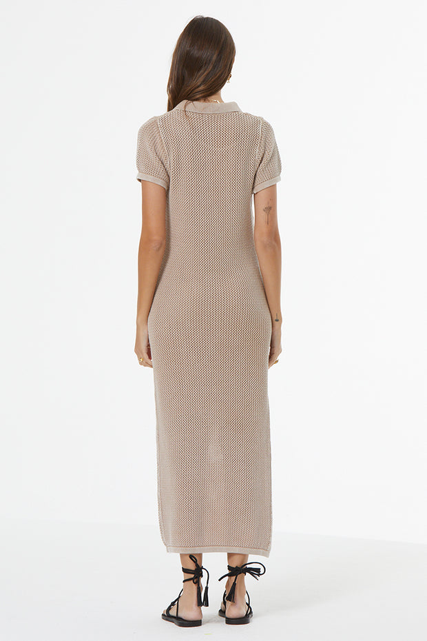 Faye Crochet Dress // Sandstone Mineral Wash