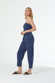 Barret Linen Barrel Pant // Aviator Blue Pigment