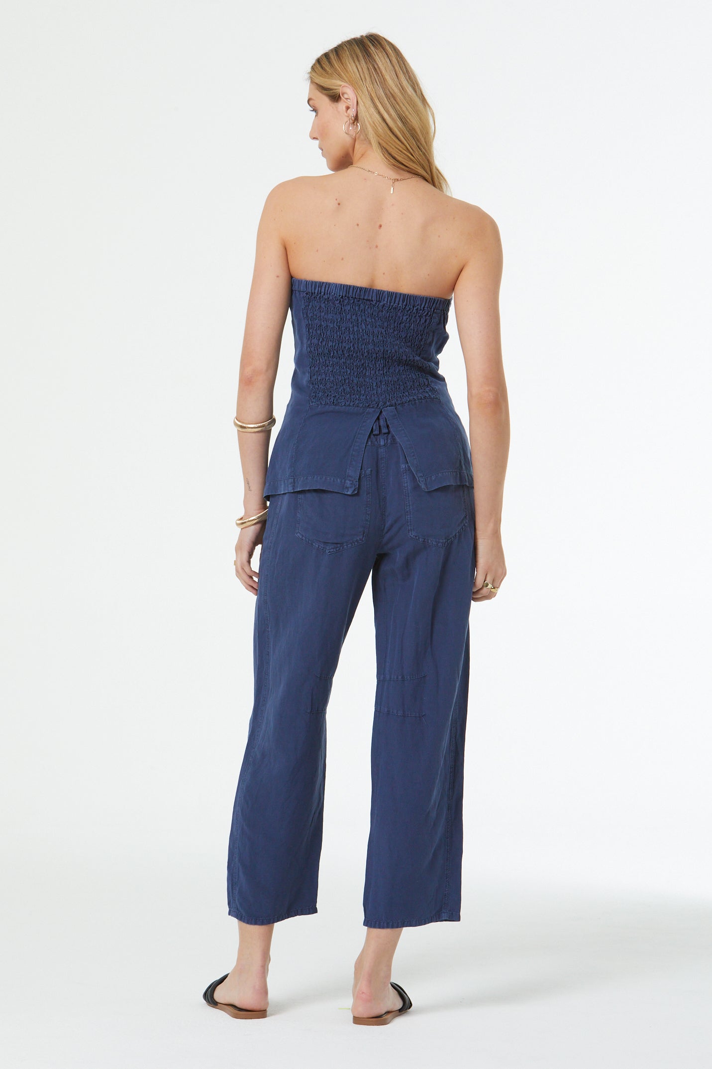 Benji Strapless Waist Coat // Aviator Blue Pigment