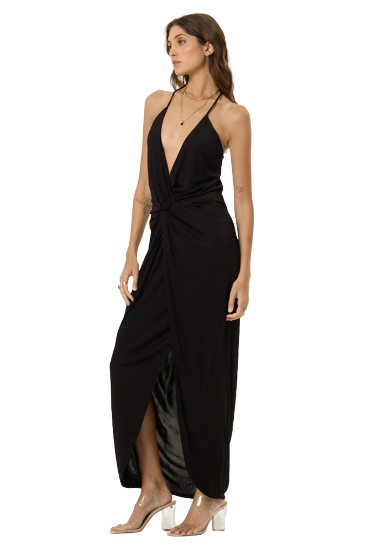 Siren Jersey Slip Dress // Black