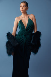 Siren Jersey Slip Dress // Rainforest Black Ombre