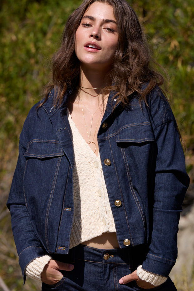 Nolen Dark Indigo Denim Jacket | YFB Clothing – Young Fabulous & Broke