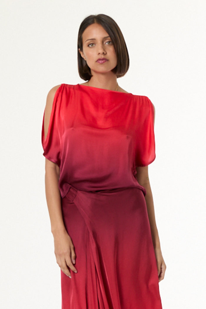Rumi Top // Dark Ruby Ombre