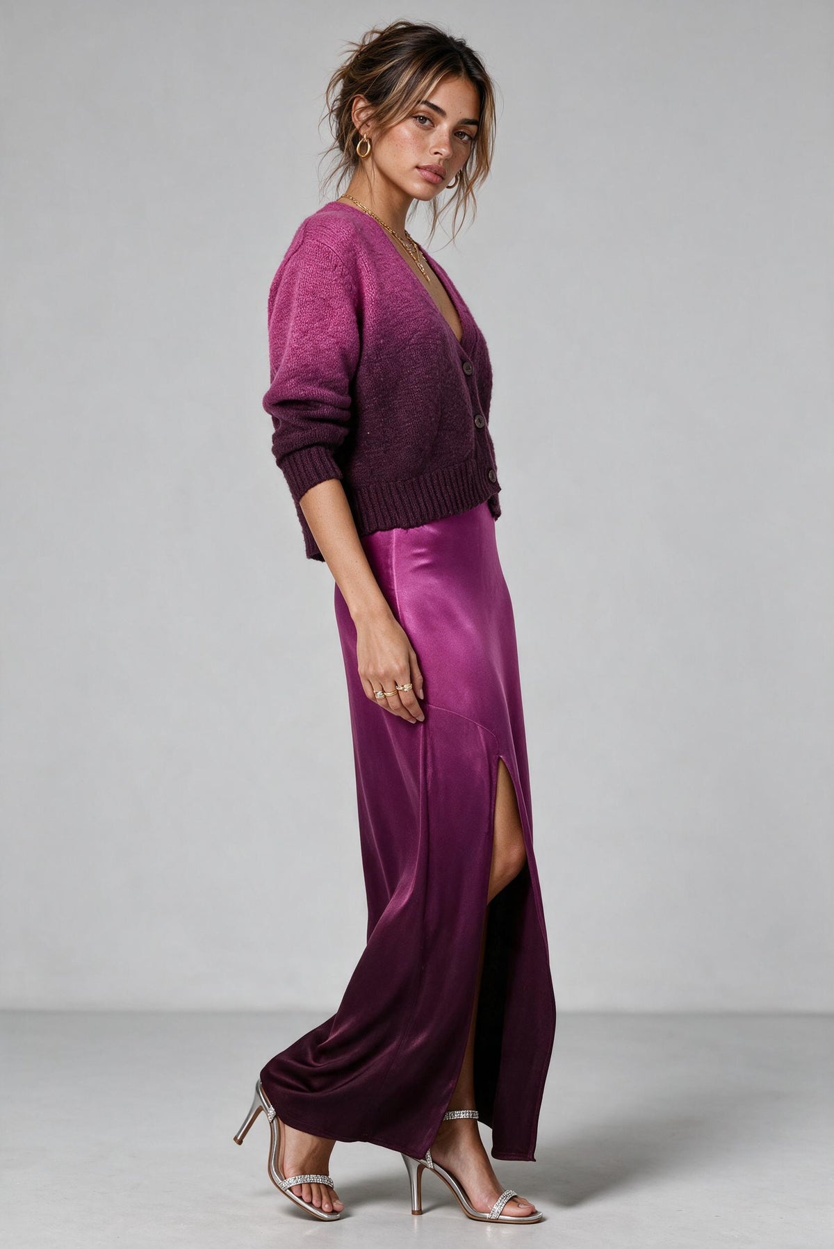 Jacklyn Maxi Skirt - Wild Orchid Ombre