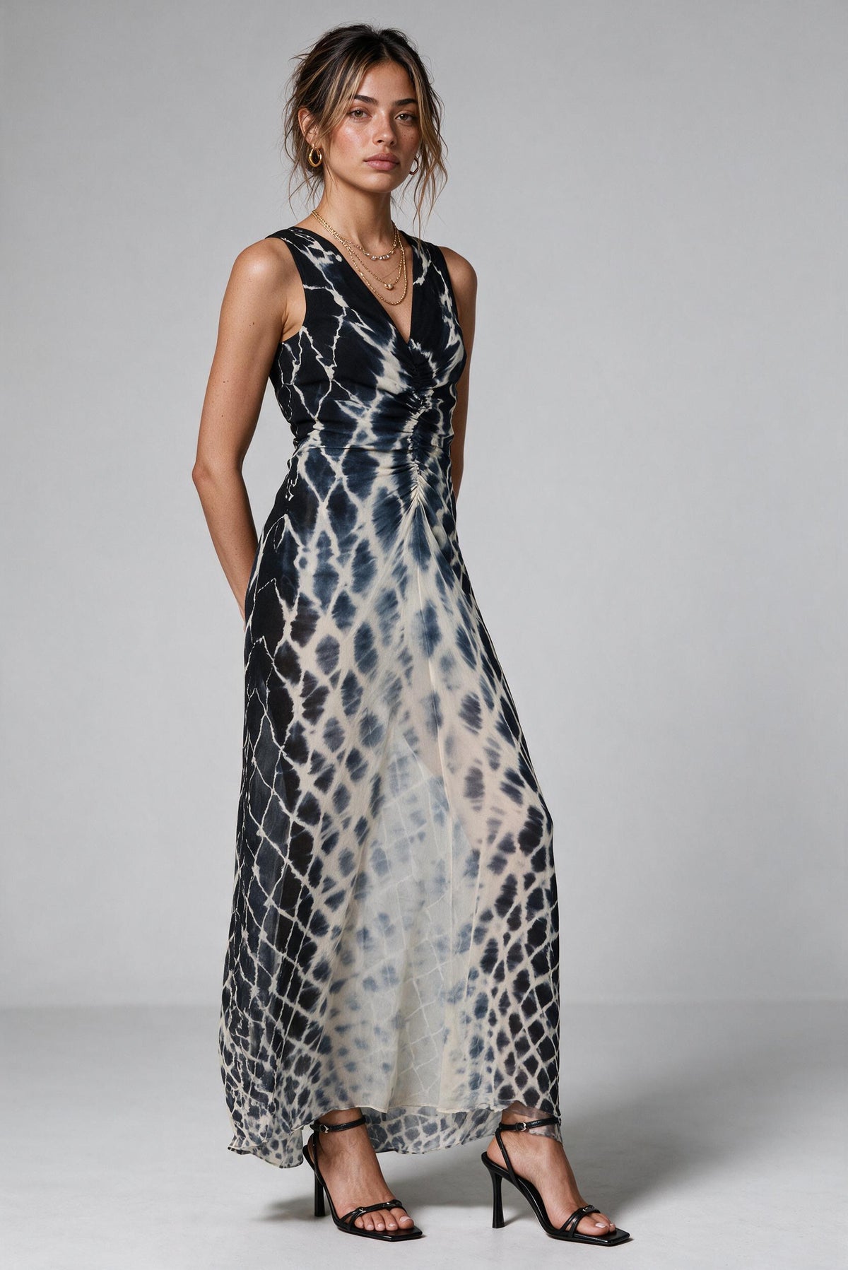 Stacia Dress - Black Links Wash