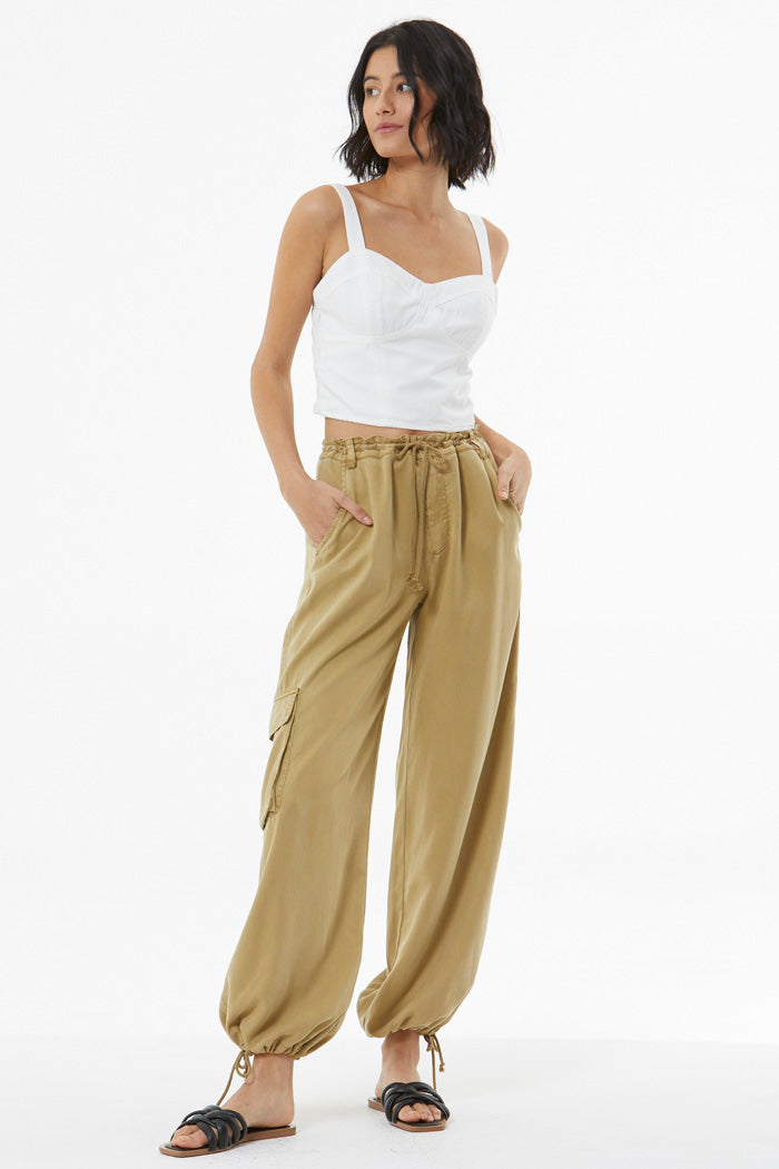 Klem Cargo Pant // Willow Pigment ~ NO RETURNS – Young Fabulous & Broke