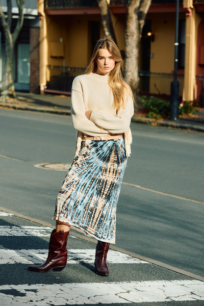 Felicity Chiffon Skirt // Cyan Nexus Wash