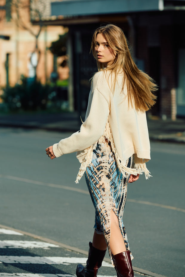 Houston Mock Neck Sweater // Vanilla