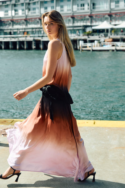 Arla Maxi Wrap Skirt // Antique Violet Ombre