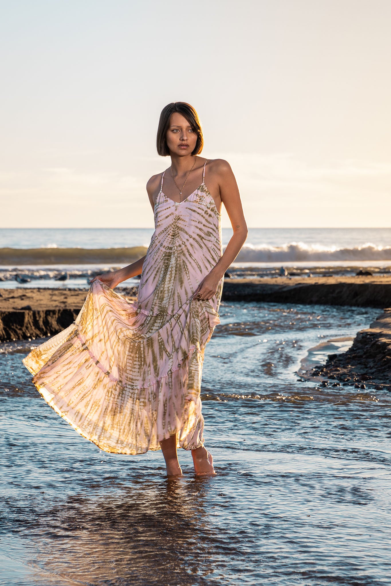 Women's Alani Chiffon Dress in Frosted Pink Nexus Wash by YFB Women's Alani Chiffon Dress in Frosted Pink Nexus Wash by YFB