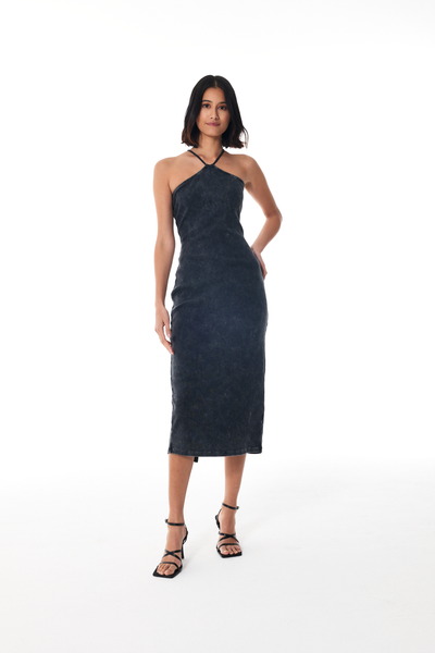 Carter Midi Dress // Black Mineral Wash ~ SAMPLE NO RETURN