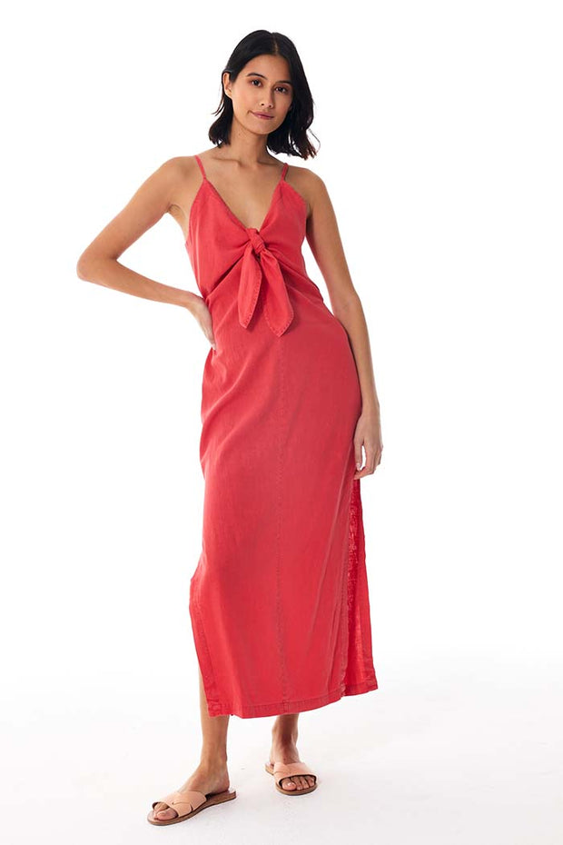 Zoya Linen Dress // Strawberry Pigment