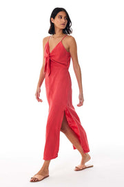 Zoya Linen Dress // Strawberry Pigment