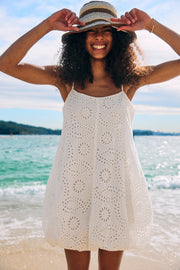 Bulle Eyelet Dress // Bone